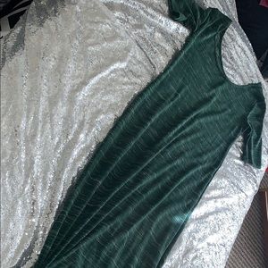 Green long dress
